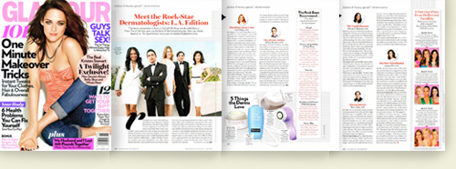Glamour Magazine feature on the top Los Angeles dermatologists
